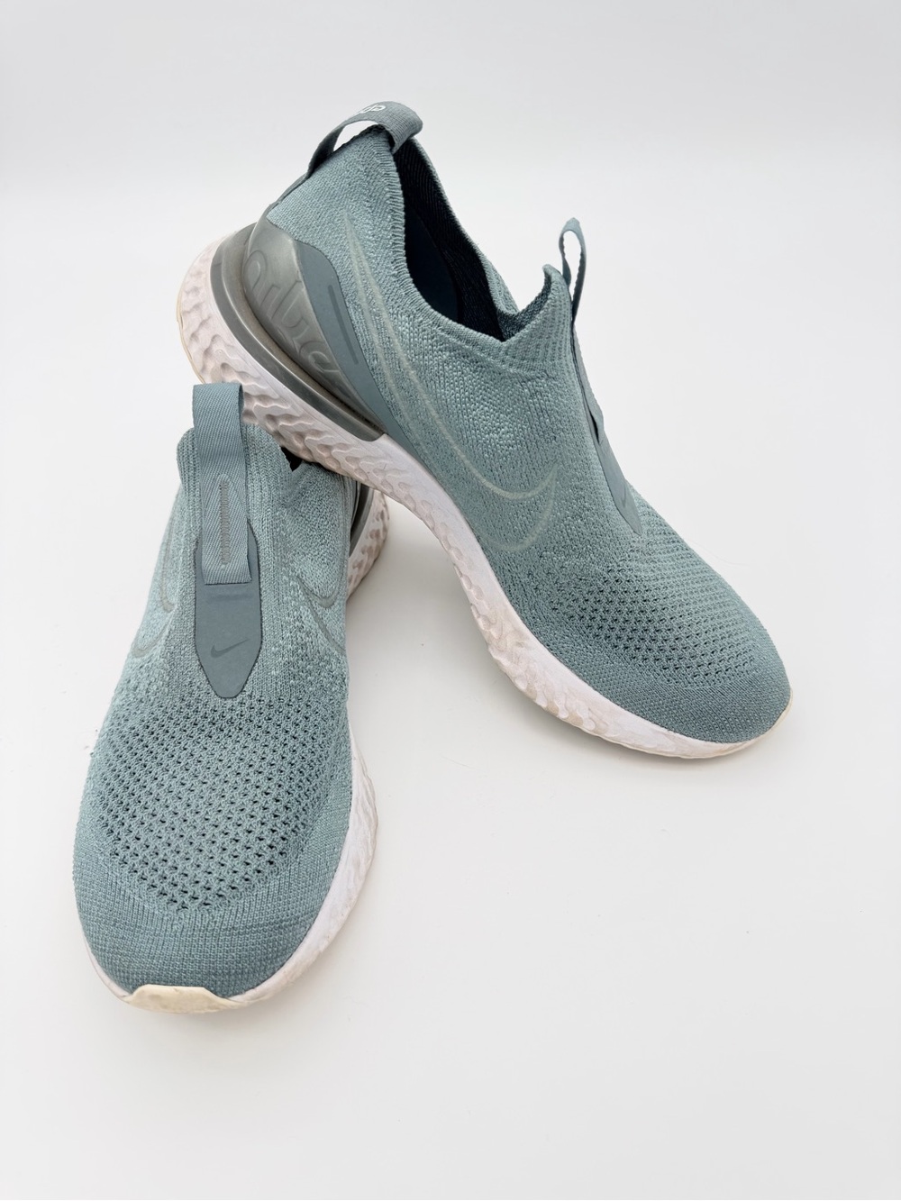 Nike Epic React Slip-On Flyknit Sneakers Blue/White Size 8